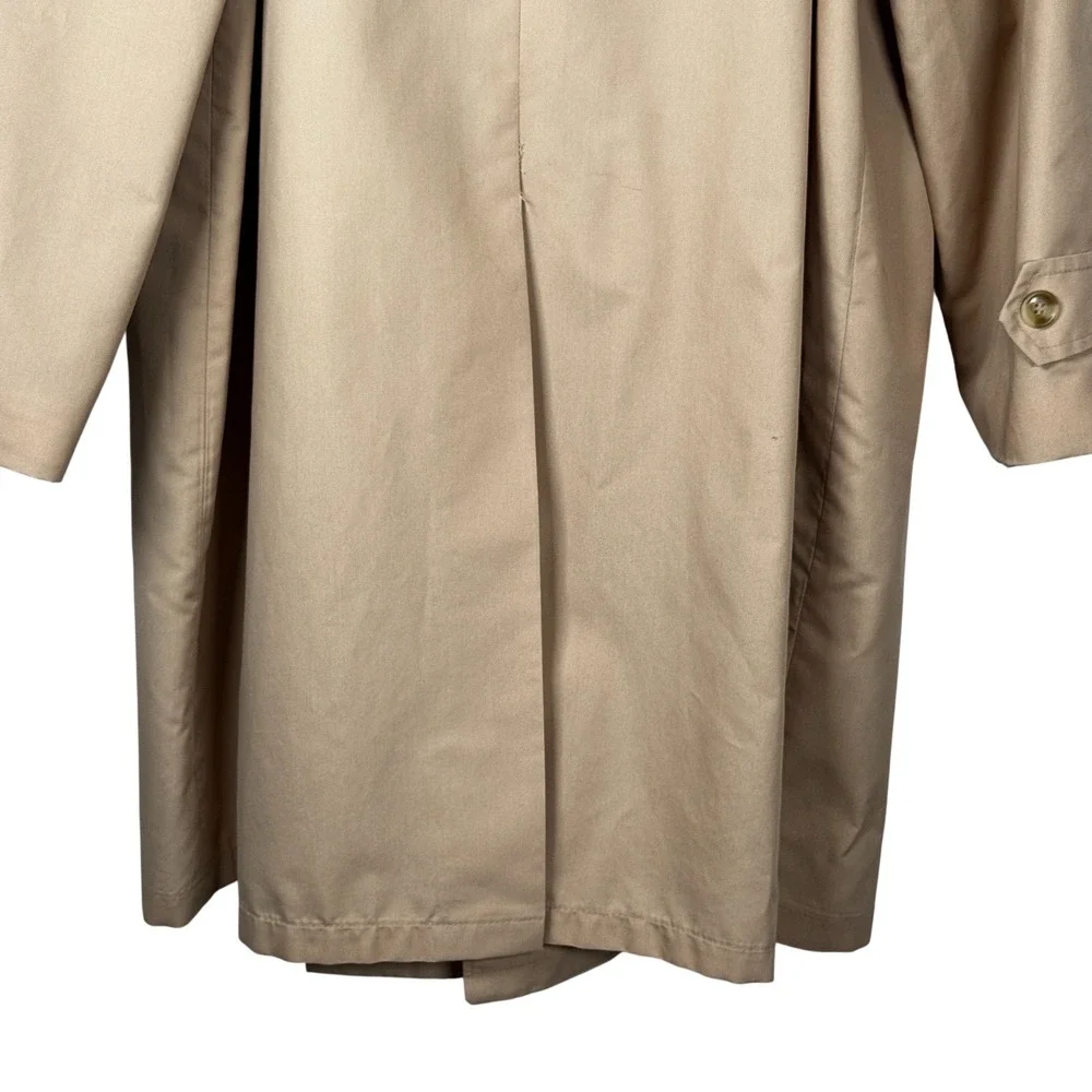 Vtg‎ Sears The Mens Store Trench Coat Mens 46R Beige Overcoat Outerwear Classic